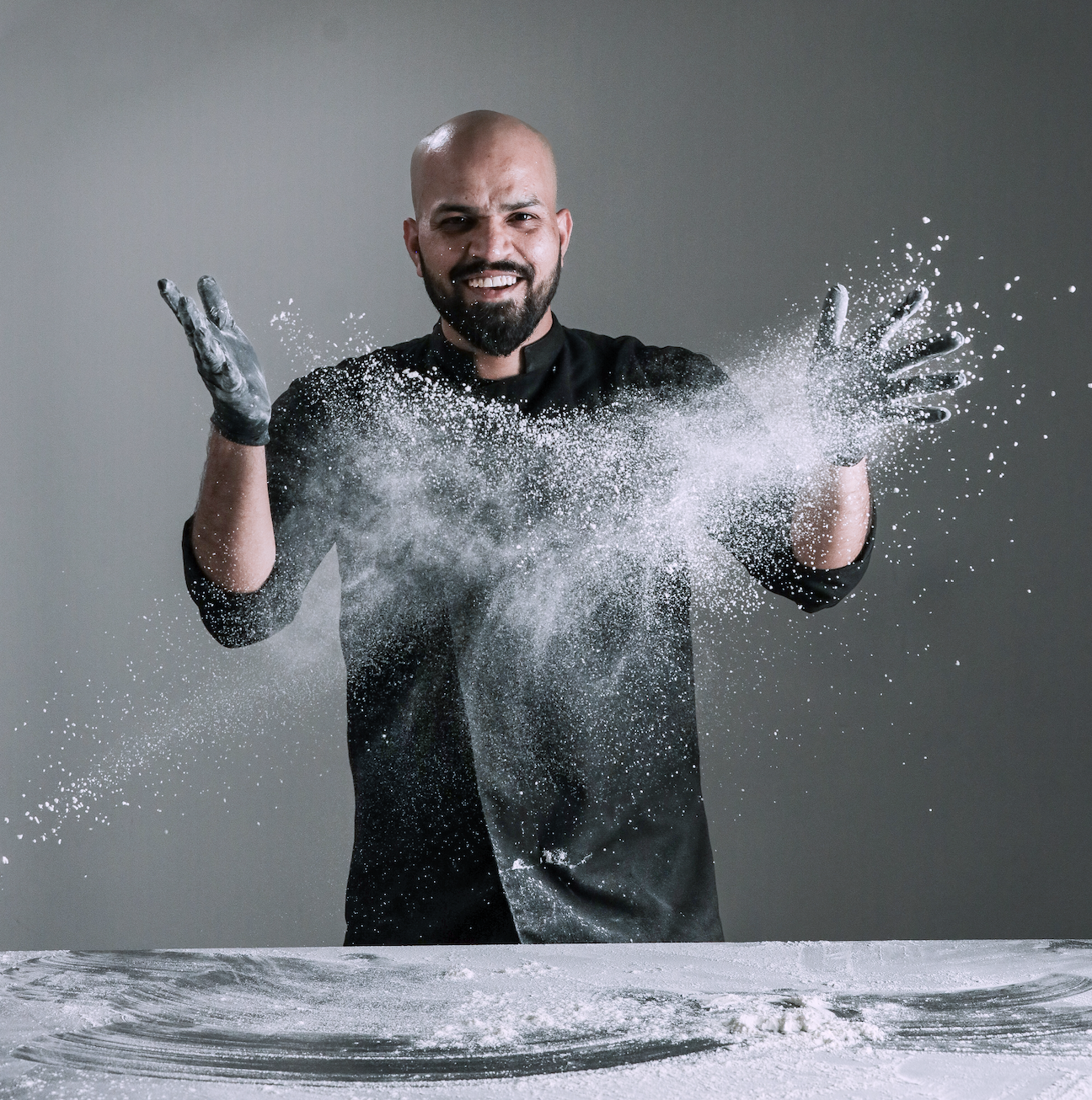 Vin Basha in the kitchen
